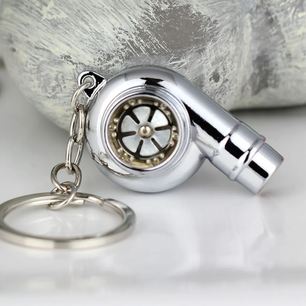 Real Whistle Sound Spinning Turbine Key Chain Ring sale hot Keyring-NIB D8Y3