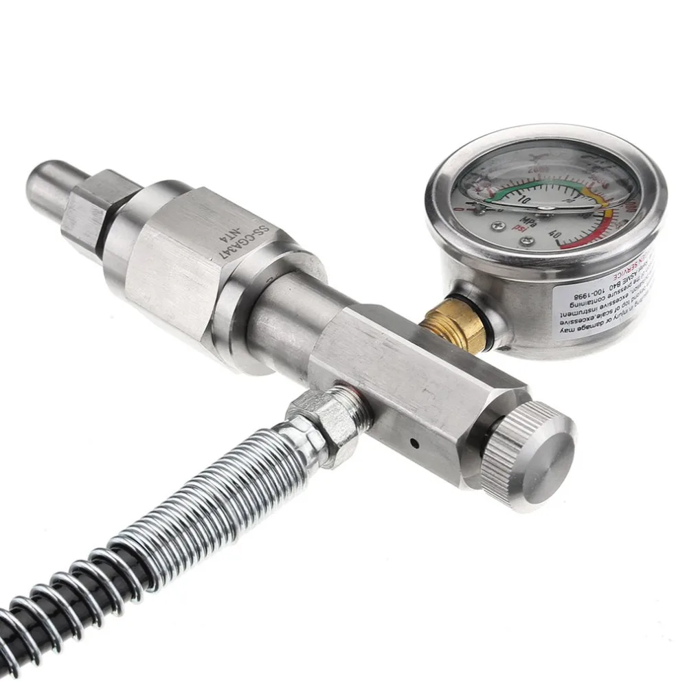 

2018 New Nut SCBA Paintball Fill Station HPA PCP Charging Adapter with 24-Inch Microbore Hose Max 5000 PSI Pressure