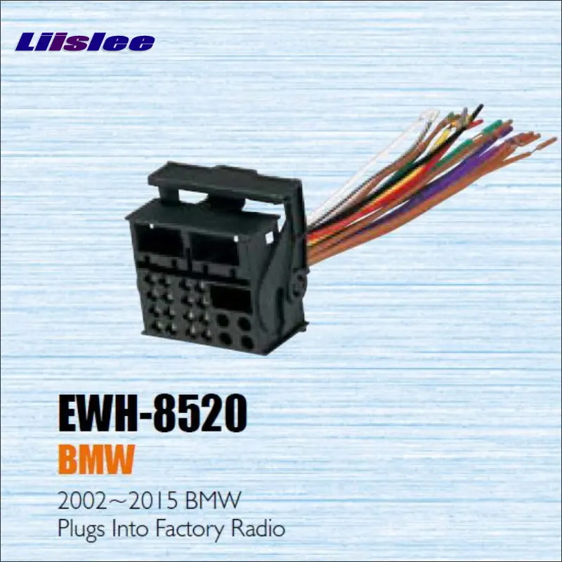 

Liislee Car CD DVD Player Power Wire Cable Plug For BMW 2002~2015 - Plugs Into Factory Radio / DIN ISO Female