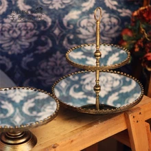 Европейский металлического зеркала 2 яруса Лапша украшения Товары из Дисплей чем двухэтажные Многоэтажный