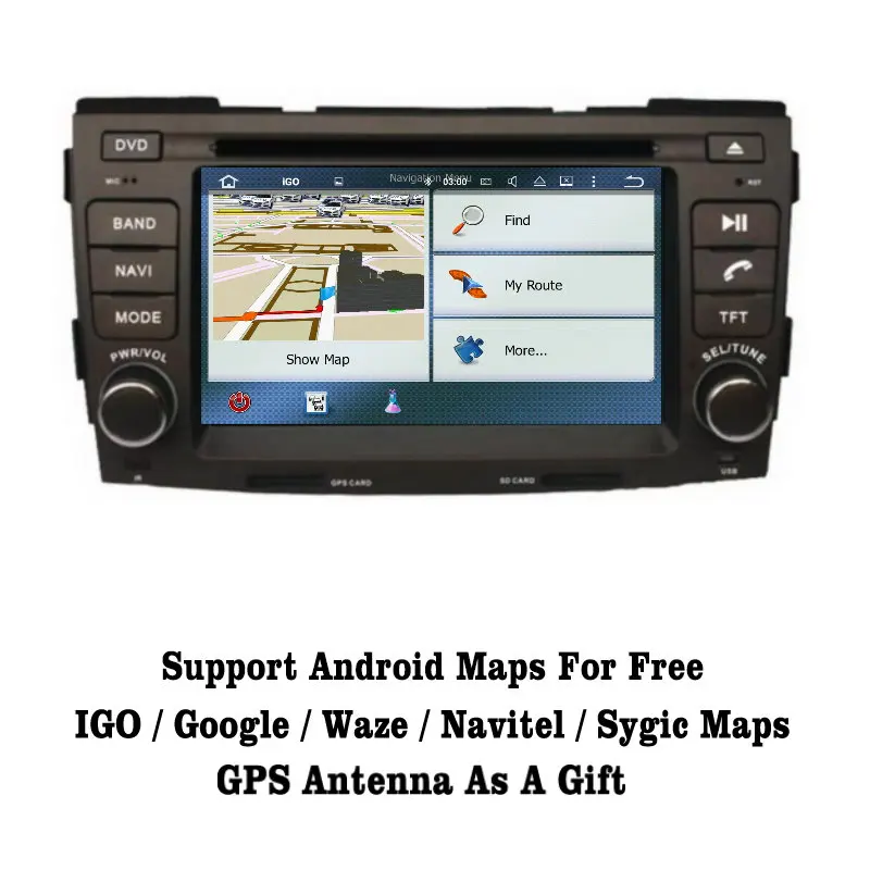 Clearance Android 7.1 2G RAM For Hyundai Sonata NFC 2009~2010 Car Radio Audio Video Multimedia DVD Player WIFI DVR GPS Navi Navigation 3