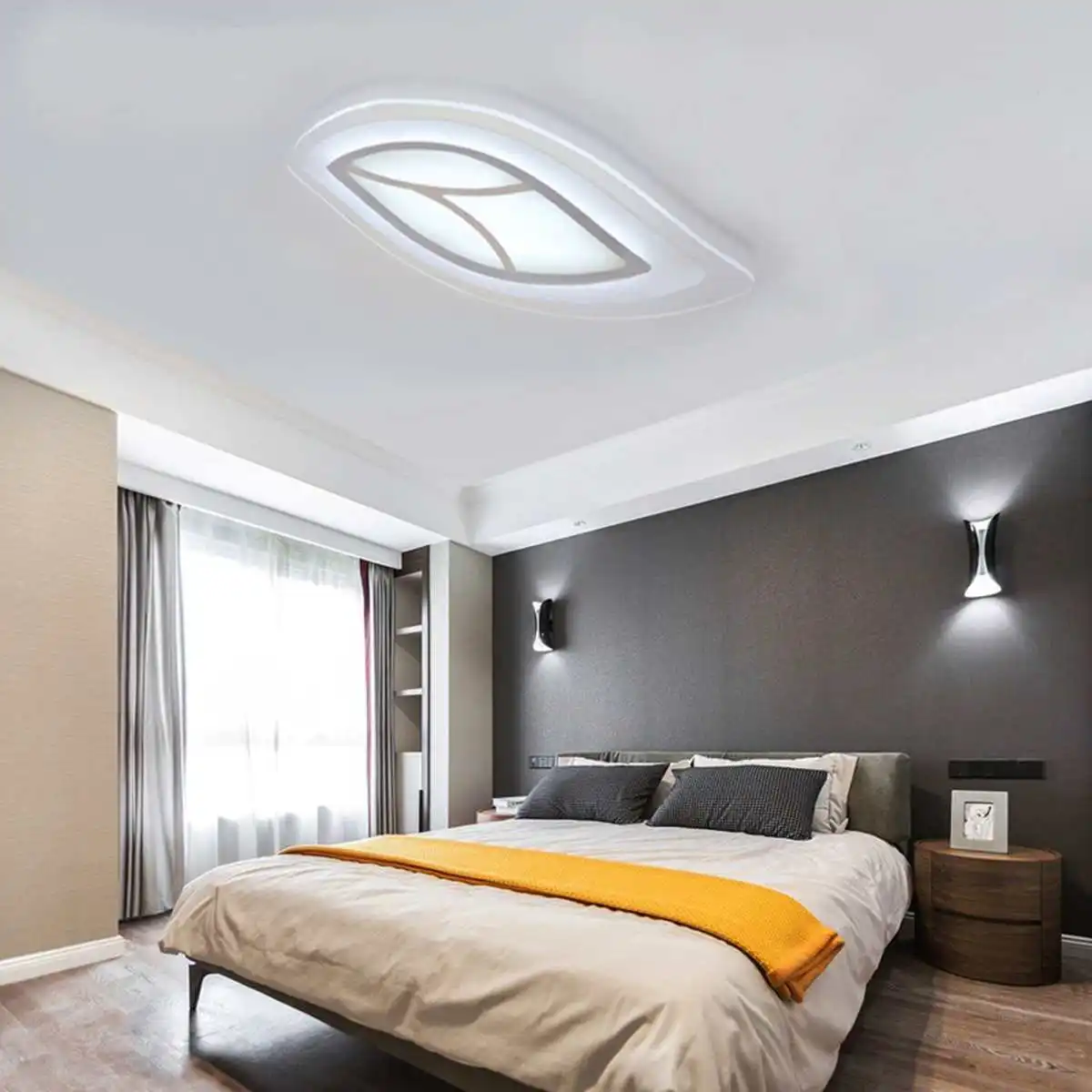 15 Вт 220 В Акриловый светодиодный потолочный светильник для спальни, потолочные светильники, поверхностного монтажа, внутреннее освещение, домашнее украшение, 20X15 см