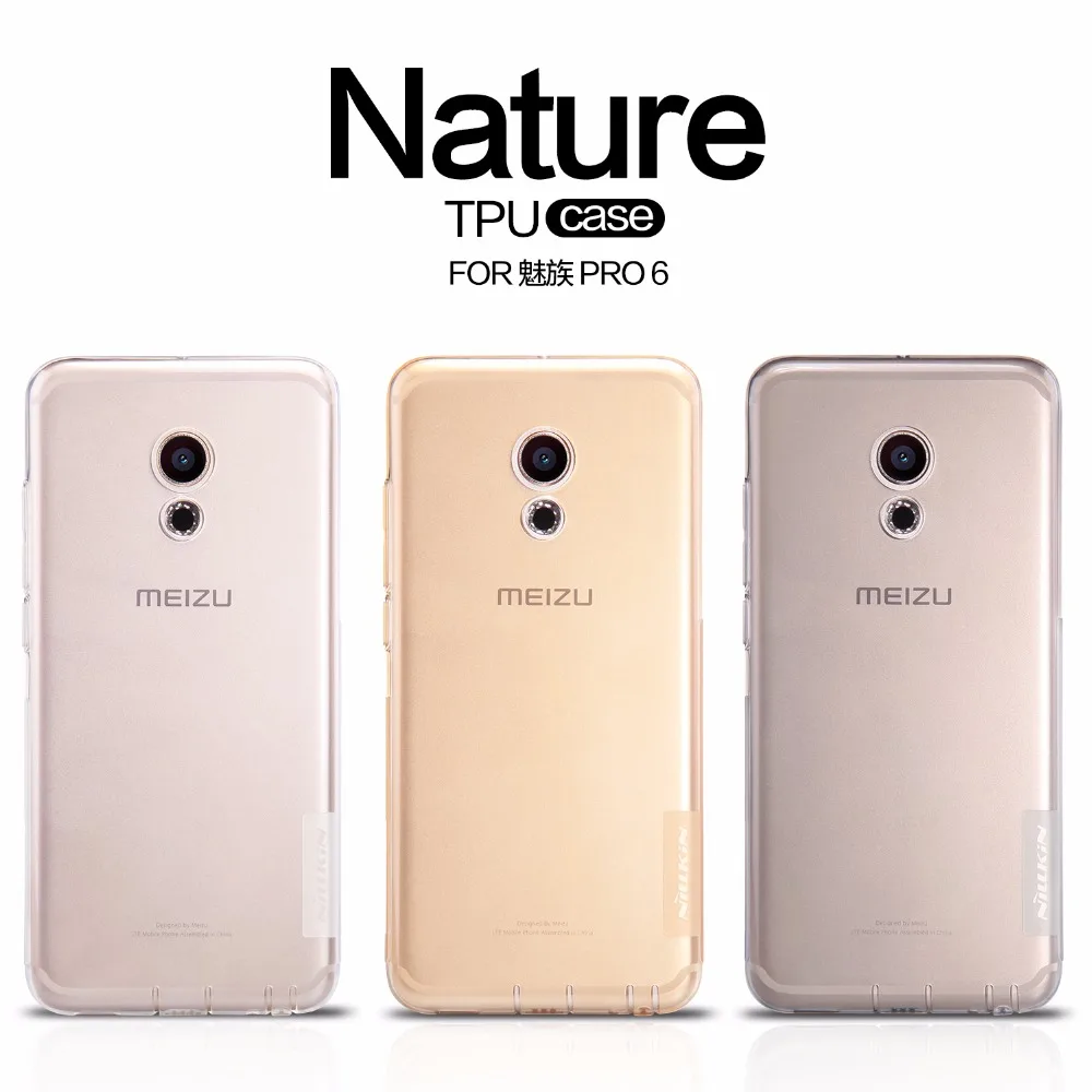 

Meizu PRO 6 case cover NILLKIN Ultra Thin Transparent Nature TPU Case For Meizu PRO 6 Clear TPU Soft Back cover +Retail package