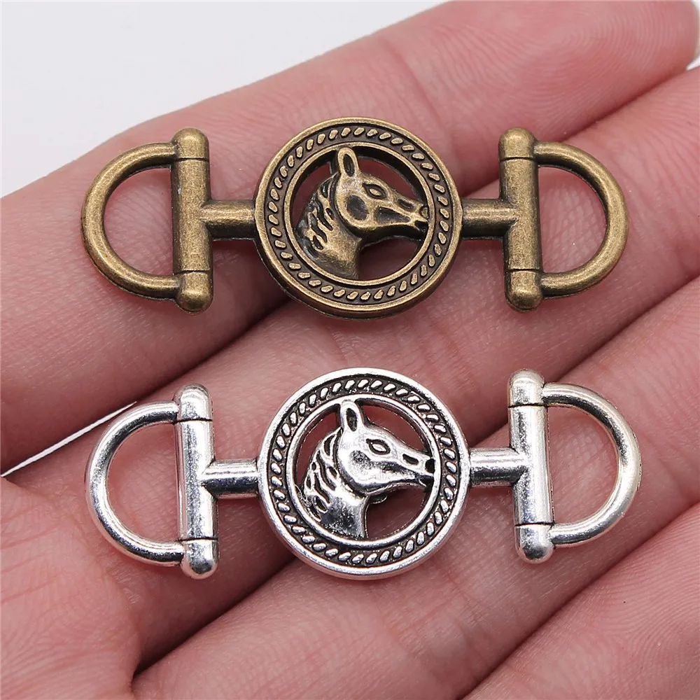 

WYSIWYG 5pcs 43x17mm Horse Head Connector Horse Head Charm For Jewelry Making Horse Head Pendants