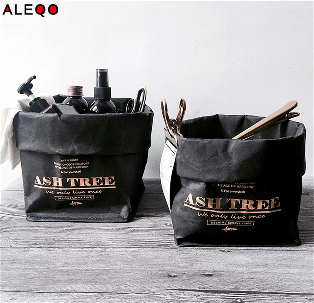 الأسود قابل للغسل كرافت حقيبة حفظ الأوراق الشمال نمط الخضار تنمو حقيبة زهرة العصارة الأواني النباتات حقيبة حفظ الأوراق s للمنزل