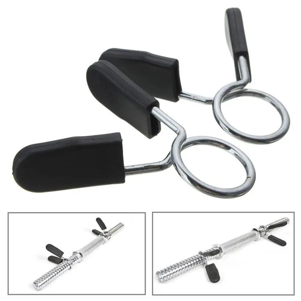 

2PCS Steel Rubber Anti-loosening Buckle Spring Clamp Barbell Clips Lock Dumbbells Barbell Lock Clamp Sports Safety Protection