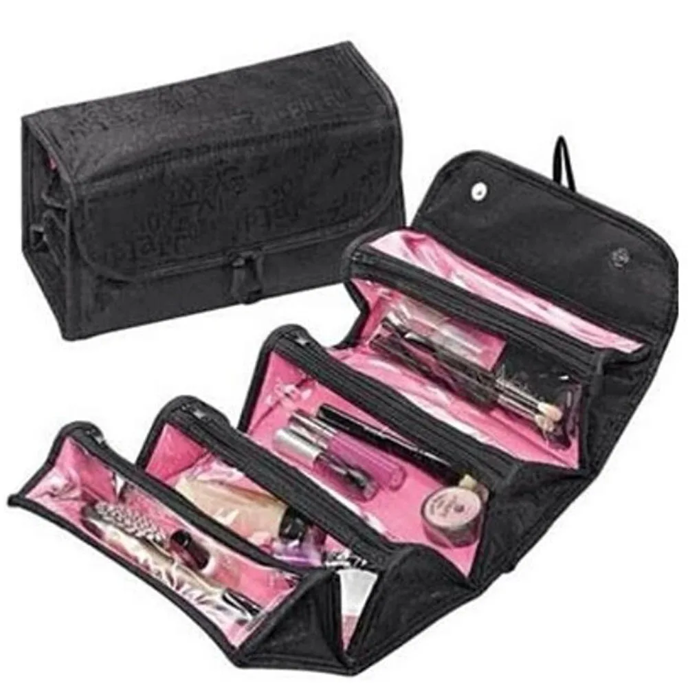 Women Fashion Roll Cosmetics Organizer Makeup Bag Foldable Hanging