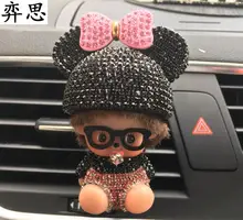 4 styles Miqi Auto perfume clip Diamond car styling Ornament Lady air conditioner air freshener Car Perfumes 100 Original