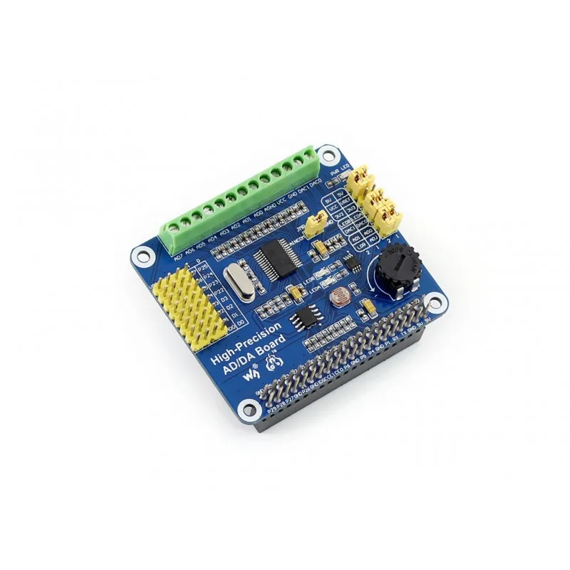 Waveshare высокоточная AD/DA Плата расширения ADS1256 DAC8552 на плате поддерживает Raspberry Pi 3B