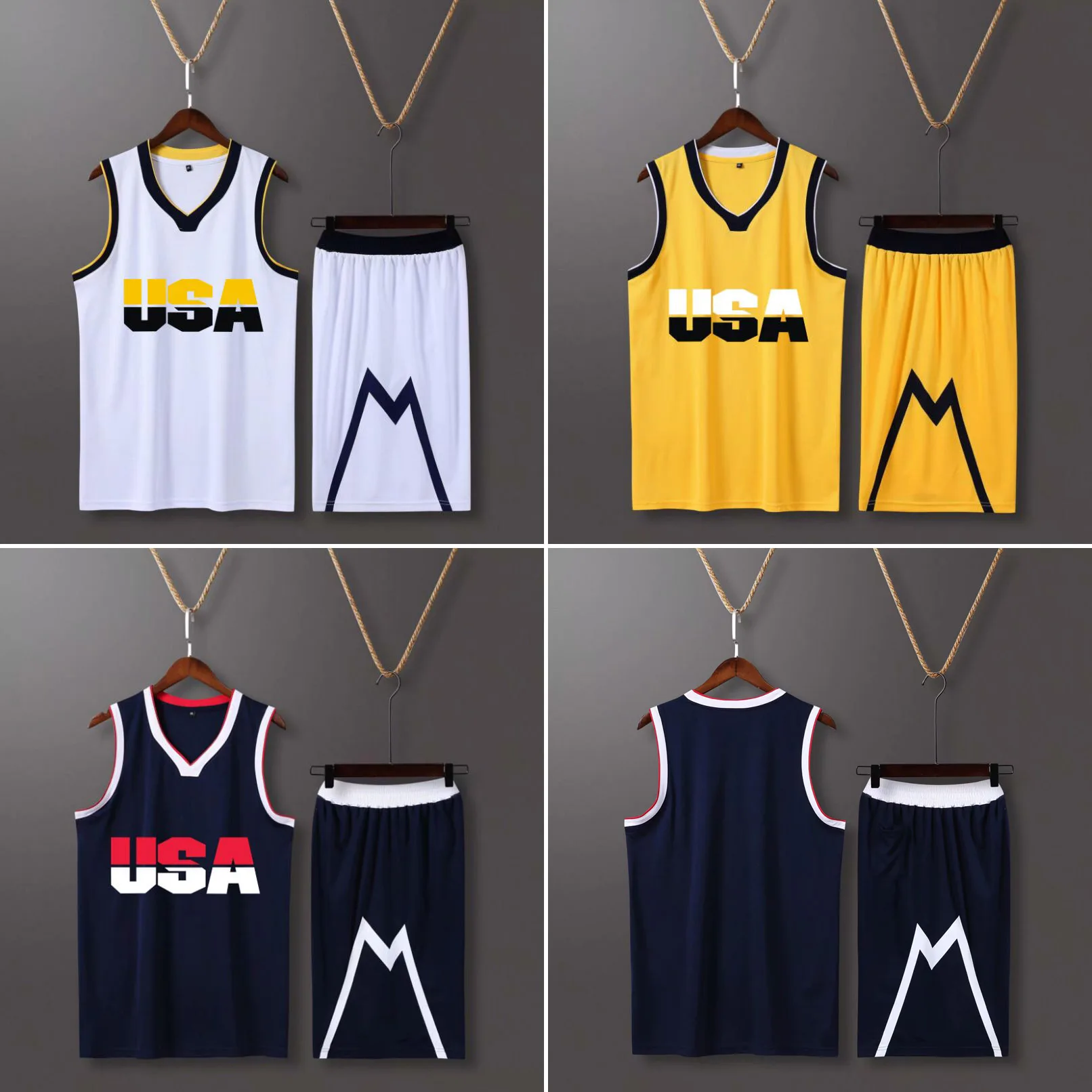 Custom Men/kids Basketball Jerseys Kit Uniforms Youth Usa College