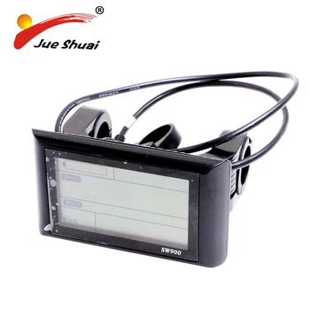 

36v 48v big screen 900LCD bike computer with normal water-proof connect wire bicycle speedometer for powerful electric bike kits