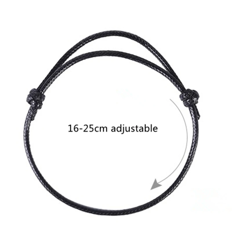 2018 new couple bracelet handmade vintage rope chain adjustable blacck and white pendant paired bracelets gifts for women