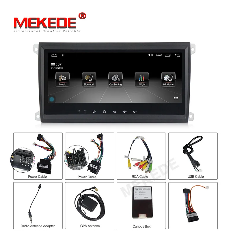 Cheap Android 9.1 2+32G Car Radio Audio Player For Porsche Cayenne GPS No DVD Multimedia Stereo Head Unit Navigation OBD WIFI DVR 4