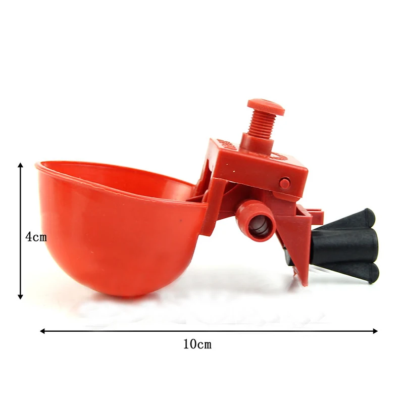 

Best Selling 5Pcs/set Red Bird Chicken Fowl Drinker Bowl Feed Automatic Adjustable Poultry Water Drinking Cups