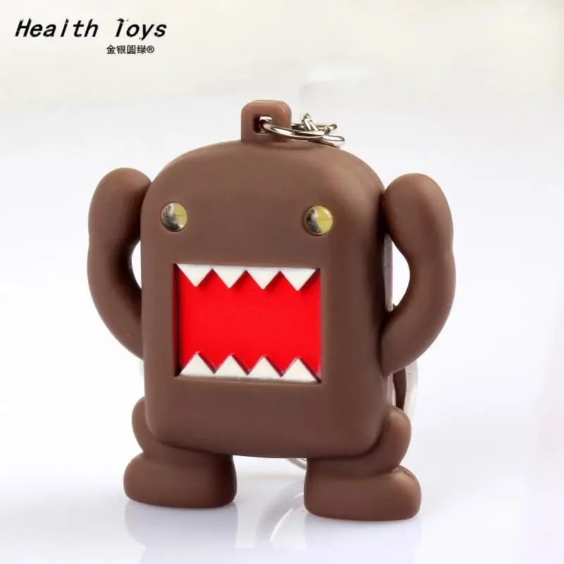 Так классно! Ультра яркий светодиодный мини-фигурка Domo kun, игрушки, светодиодный фонарик, брелки со звуком, детские подарки