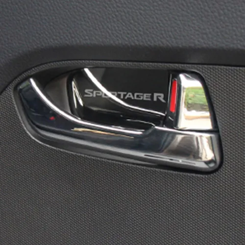 Для KIA SPORTAGE R SL 2011- аксессуары крышка внутренней дверной ручки наклейка литье украшение автомобиля-Стайлинг - Название цвета: BLACK