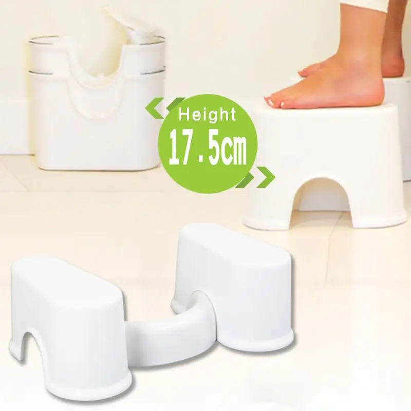 

53.5x32.5x17.5cm Plastic Non-Slip Bathroom Toilet Step Foot Stool Detachable Space Saver Potty Help Prevent Constipation
