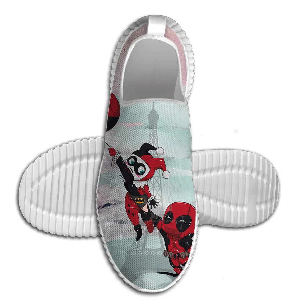 Harley Quinn и Deadpool Забавный дизайн Легкая модная спортивная обувь для бега