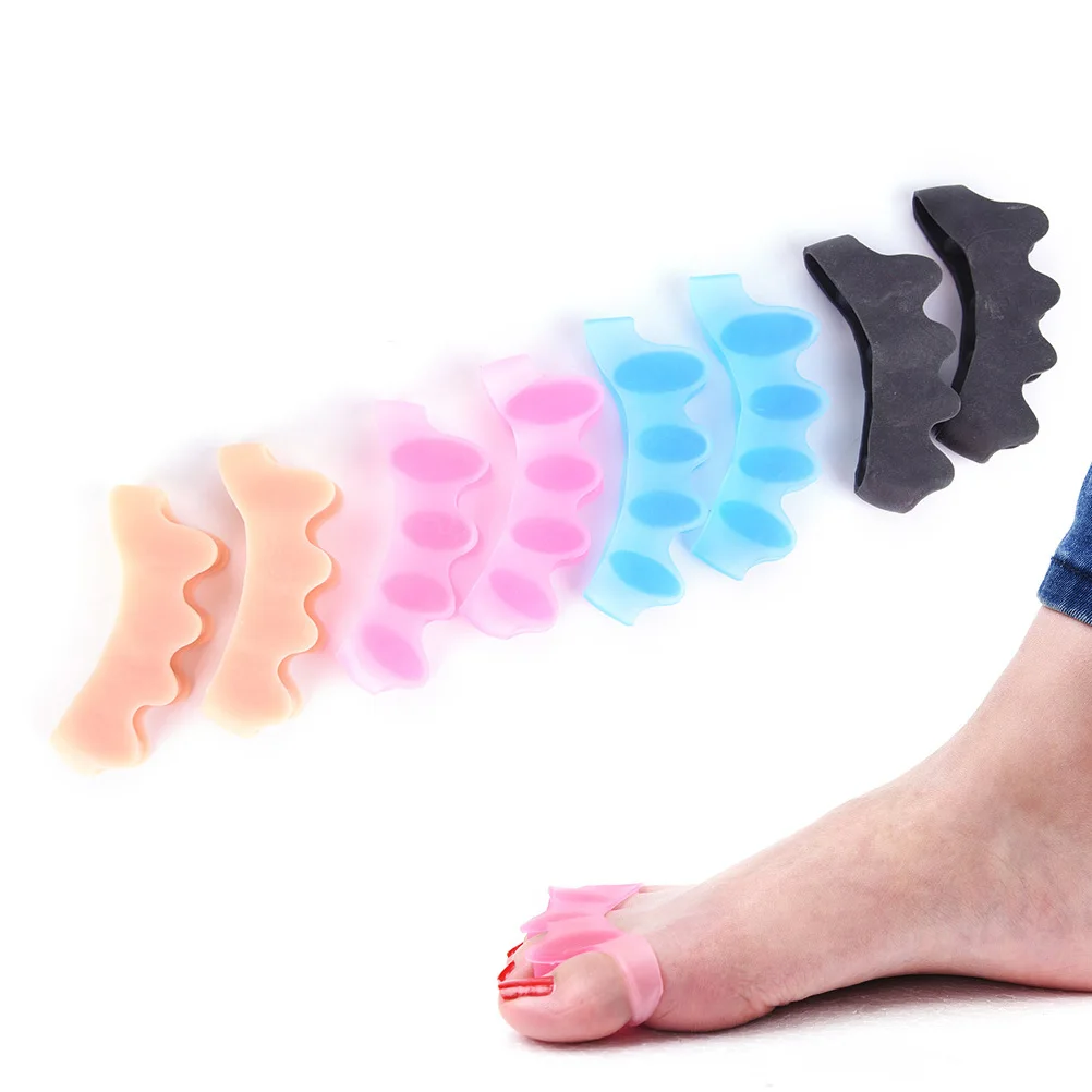 

1 Pair Silicone Toe Separator Overlapping Rehabilitation Treatment Hallux Valgus Braces Orthotic Device Feet Care HS11