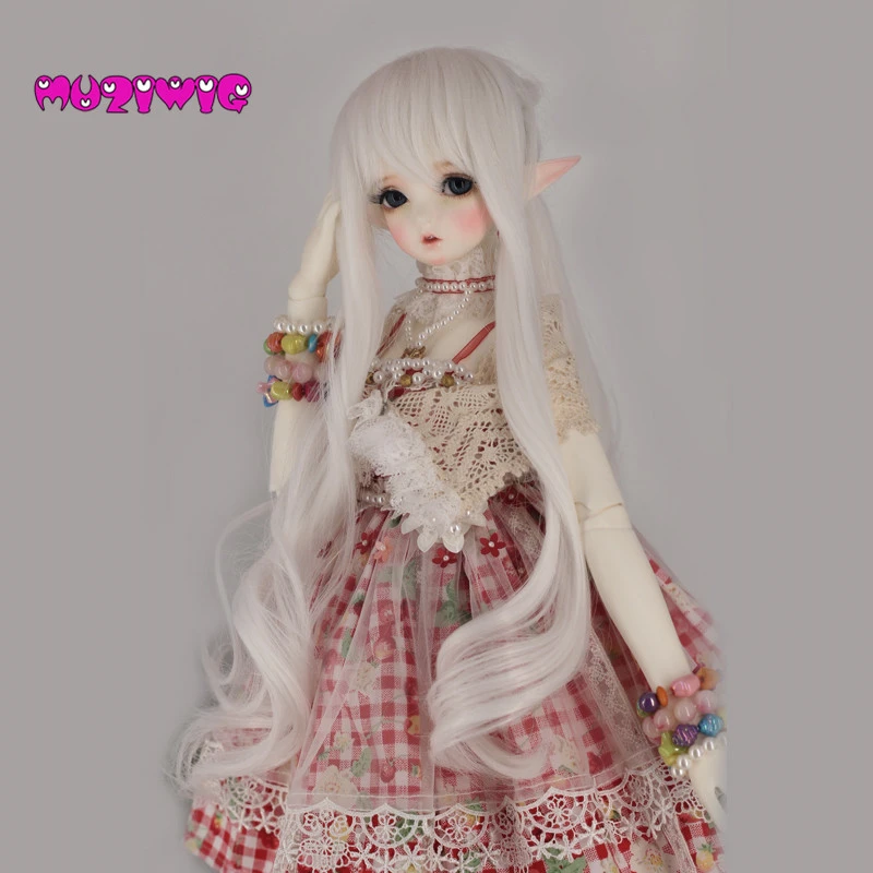 High Temperature Synthetic Fiber Long Straight Hair Wig for 1//3 BJD SD Doll