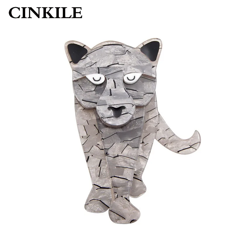 

CINKILE Acrylic Tiger Leopard Lion Brooches for Women Fashion Acetate Fiber Brooch Pin Cute Animal Broches New 2018 Gift