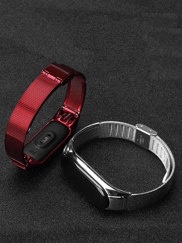 Для mi Band 3 4 ремешок металлический Безвинтовой браслет из нержавеющей стали для
