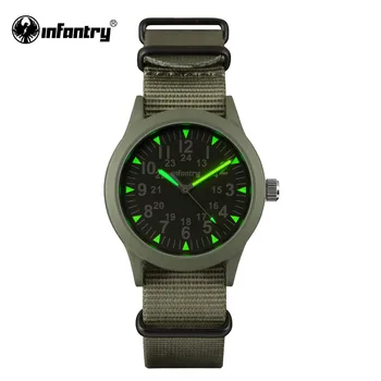 

INFANTRY Military Watch Men Glow in Dark Mens Watches Top Brand Luxury Army Tactical Watch for Men Nato Strap Relogio Masculino