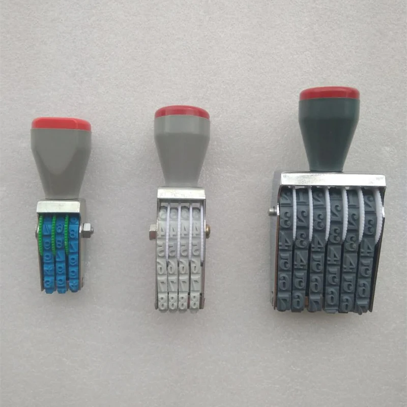 

2 3 4 and 6 digits rolling rubber stamps numbers roller seal