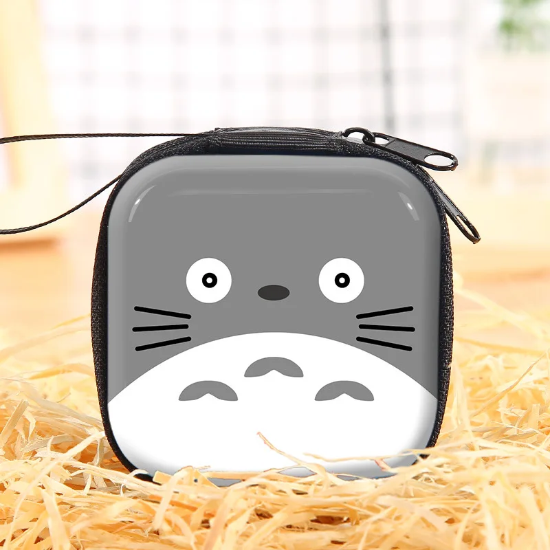 Аниме мультфильм Тоторо мини наушники сумка портативный u-диск TF карта USB кабель Органайзер портмоне - Цвет: see chart