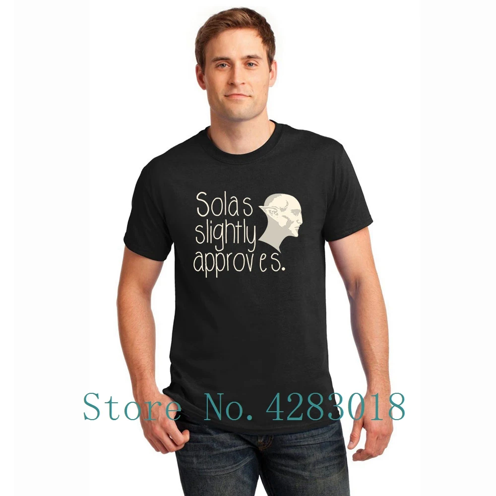 

Dragon Age Solas Slightly Approves T-Shirt Man O Neck Letters Fashion T-Shirt Streetwear Camisetas 100% Cotton Funky Hiphop Top