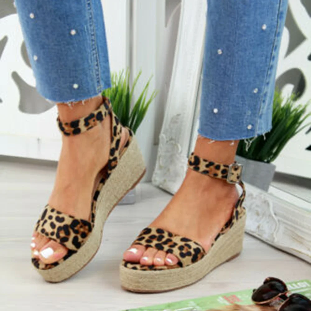 

LOOZYKIT Summer Shoes Platform women Sandals Women Strap Sandal Wedges Shoes Casual Woman Peep Toe Espadrille zapatos de mujer