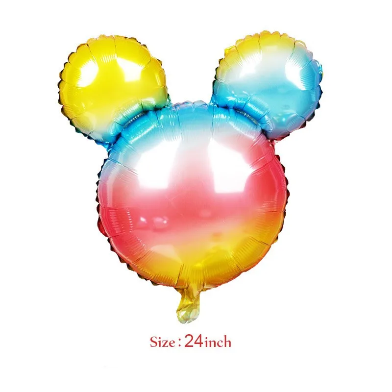1 шт. 136*97 см гигантский лазерный градиент цвета радуги воздушный шар Единорог Лошадь фольга воздушные шары для детского душа Свадебные украшения - Цвет: Mouse 2