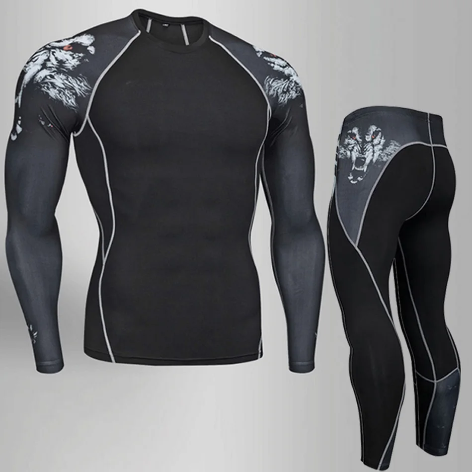 Мужская футбольная тренировочная основа слой набор компрессионная одежда термобелье гимнастический тренировочный комплект для бега спортивный Рашгард мужской