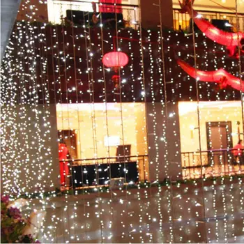 

New 5 Color 6M x 3M 600 LED Curtain String Lights Fairy Lighting for Wedding Party Christmas Festival Bedroom Light Outdoor