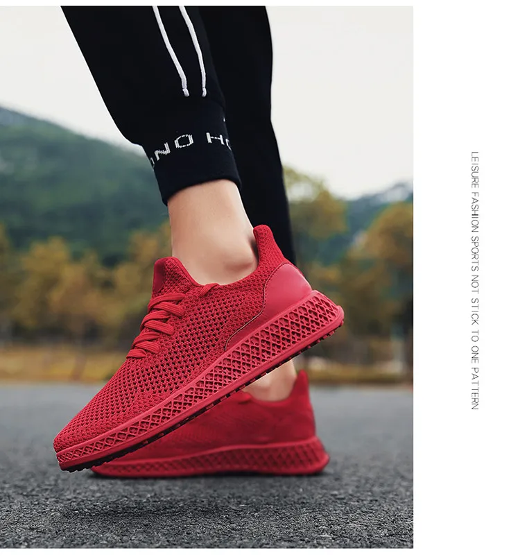 Летние новые красные мужские кроссовки, качественная резиновая подошва, сетчатая дышащая мужская обувь для бега, Черная спортивная обувь для фитнеса, мужская обувь k17 s