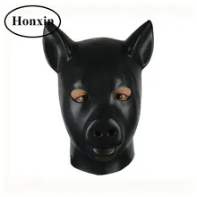 Горячая свинья год талисман Свинья Маска латекс Полная Голова маска животного