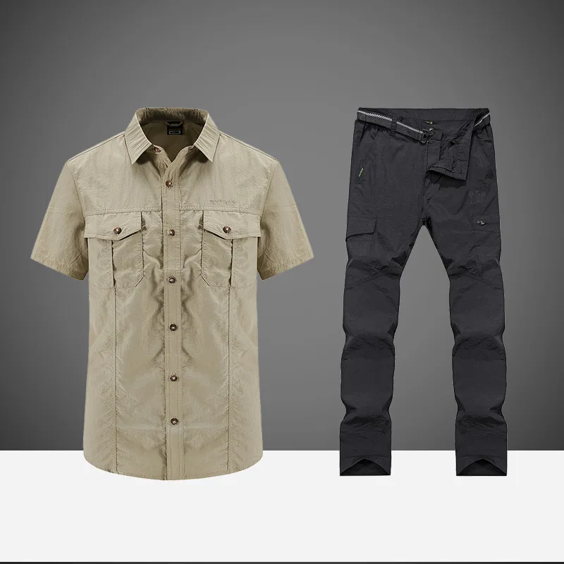 Uniforme Militar, Мужская тактическая ткань, быстросохнущая Военная рубашка, дышащая рубашка с коротким рукавом и штаны, мужские военные рубашки, наборы
