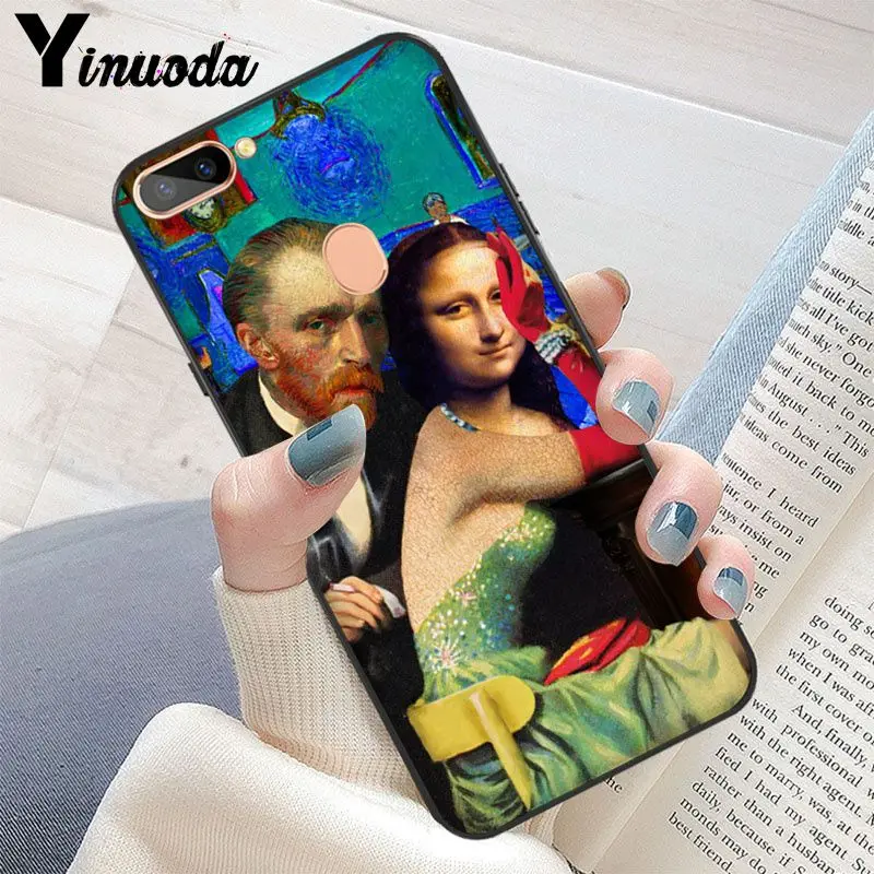 Van Gogh Mona Lisa Funny Art Girl with a pear earing