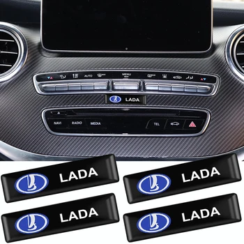 

2/4/10Pcs 3D car decoration Sticker Car Auto Body Emblem Badge Sticker Decal Chrome Emblem For Lada vesta niva xray Car Styling