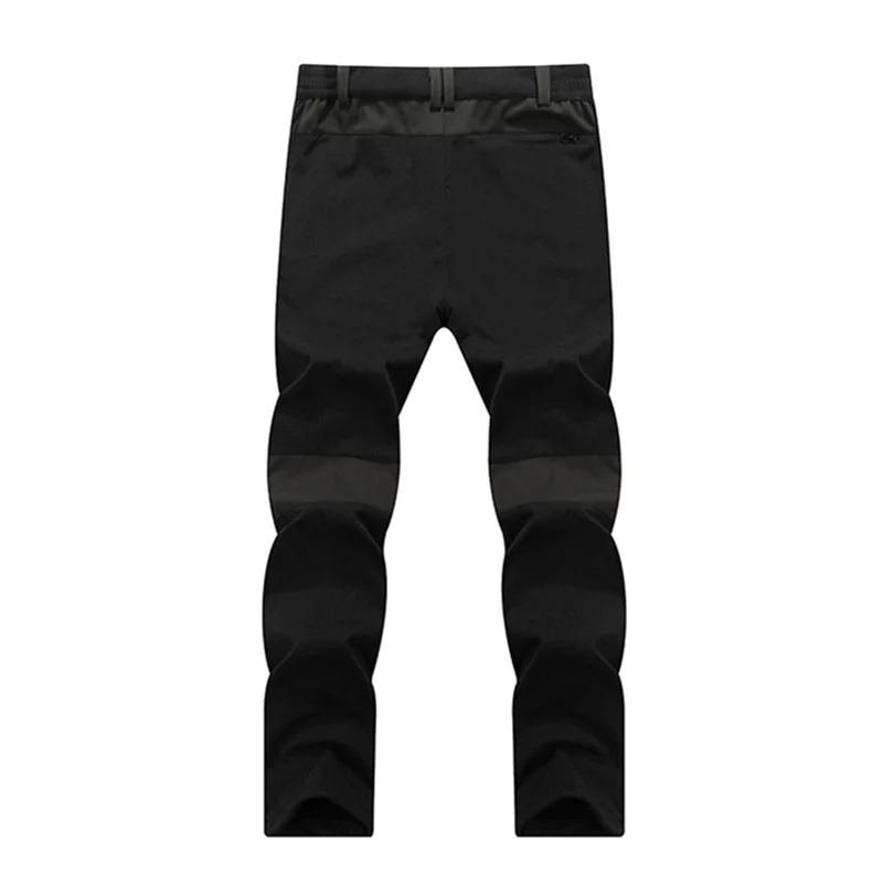 RAY GRACE invierno gruesa pantalones de senderismo al aire libre de los hombres Trekking, escalada de montaña deportes pantalones de cáscara suave de lana térmica Pantlon