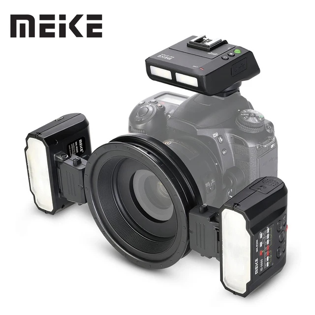 $US $256.49  Meike MK-MT24 Macro Twin Lite Flash for Nikon Digital SLR Camera D5100 D5200 d5300 D700 D800 D810 D