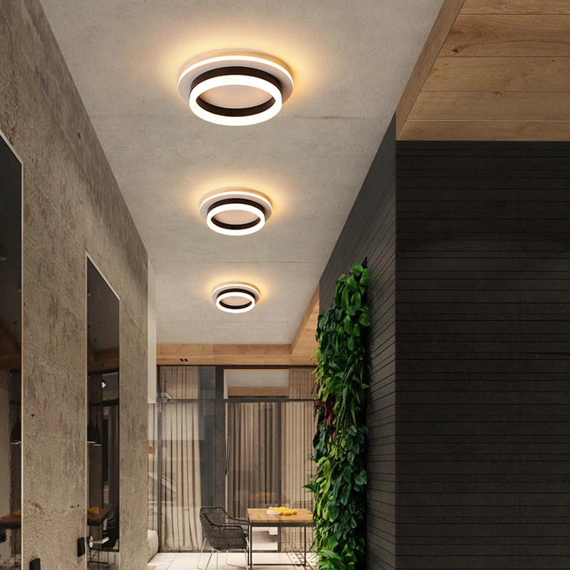 New Acrylic Round Square Ceiling light For Living Room Bedroom Corridor AC85-265V 23W Home Modern Led Ceiling Lamp Fixtures