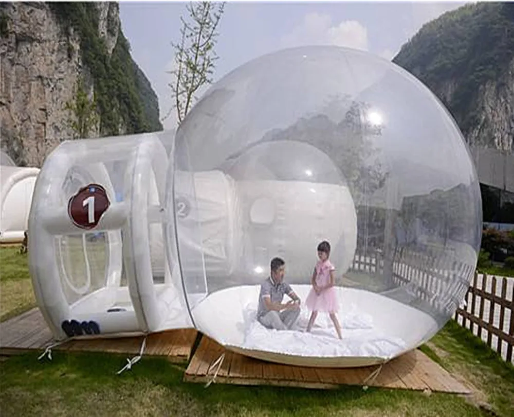 Прозрачный открытый кемпинг ясно, надувные шатер пузыря inflatable bubble tentinflatable tents sale