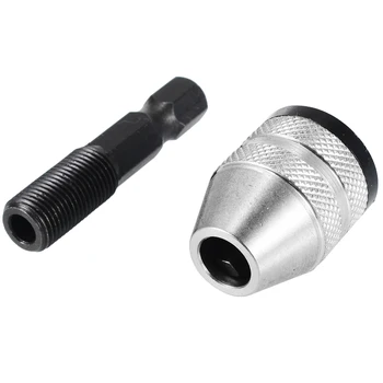

New 1/4'' Quick Change Convertor Hex Shank Drill Keyless Drill Chuck Adapter For Screwdriver Impact Driver Electric Power Tools