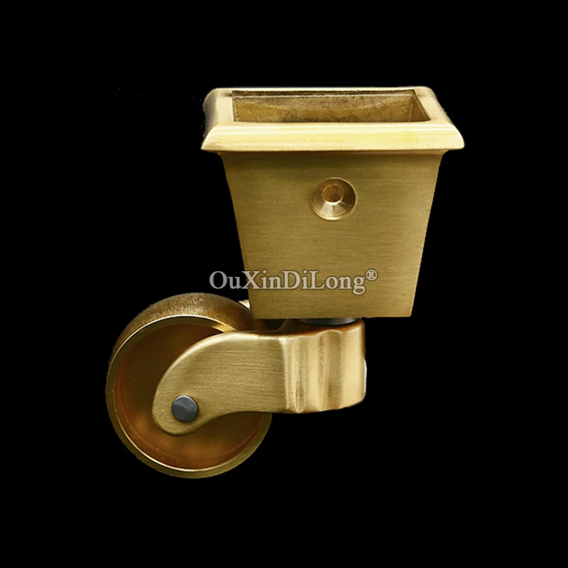 European Style 4PCS Heavy Duty Brass Furniture Casters Table Chair Sofa Furniture Mute Runners Rollers Universal Wheels 781Q