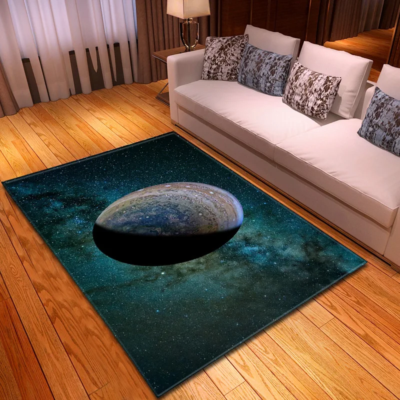 Фланелевые 3D напечатанные коврики для гостиной Galaxy Космический коврик с узором 150 см* 200 см домашние Большие размеры мягкие ковры для гостиной декоративные коврики