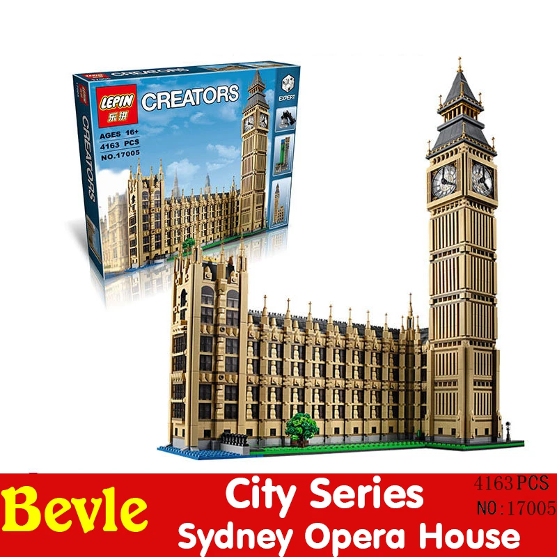 

Lepin 17005 4163Pcs With Original Box City Creator Big Ben Model Building Kit Minifigure Blocks Compatible Legoe 10253