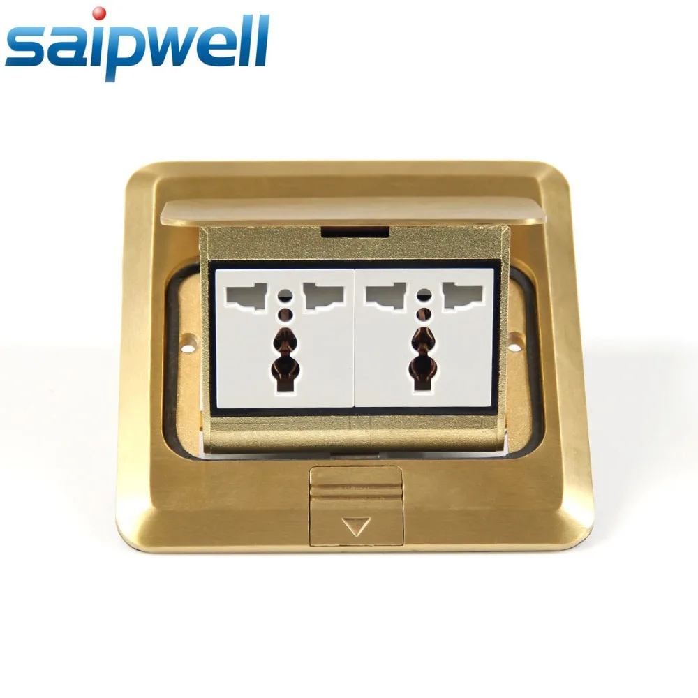 Six holes multi function pop up waterproof Floor socket/floor plug/gold