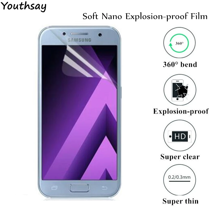 

Full Curved Soft Edge Nano Film sFor Tempered Glass Samsung Galaxy A5 2017 Screen Protector Film For Samsung Galaxy A5 2017 Film