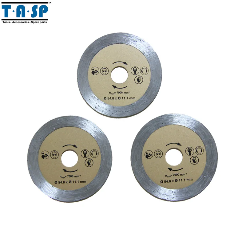

3 Pieces 54.8x11.1mm Diamond Mini Circular Saw Blade for Granite Cutting